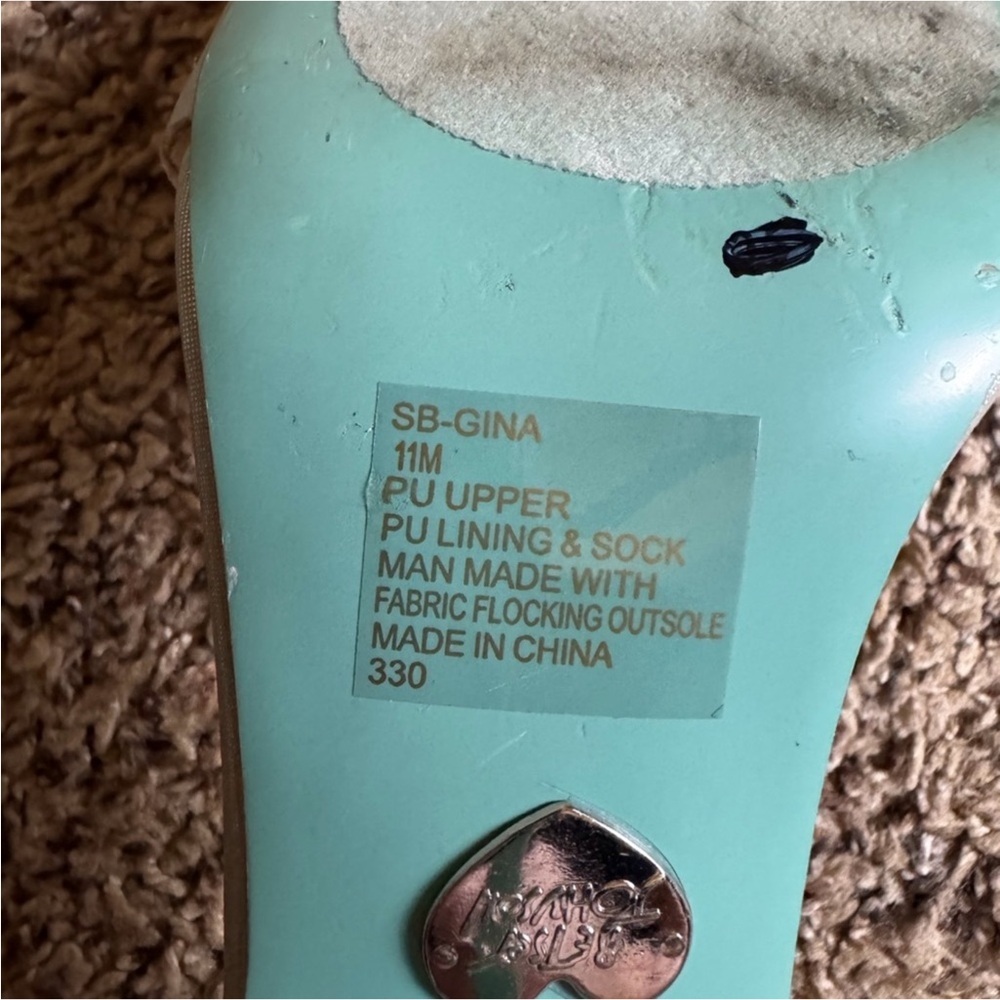 Blue by Betsey Johnson Gina Silver rhinestone Embellished Heels Size 11 - Picture 13 of 14